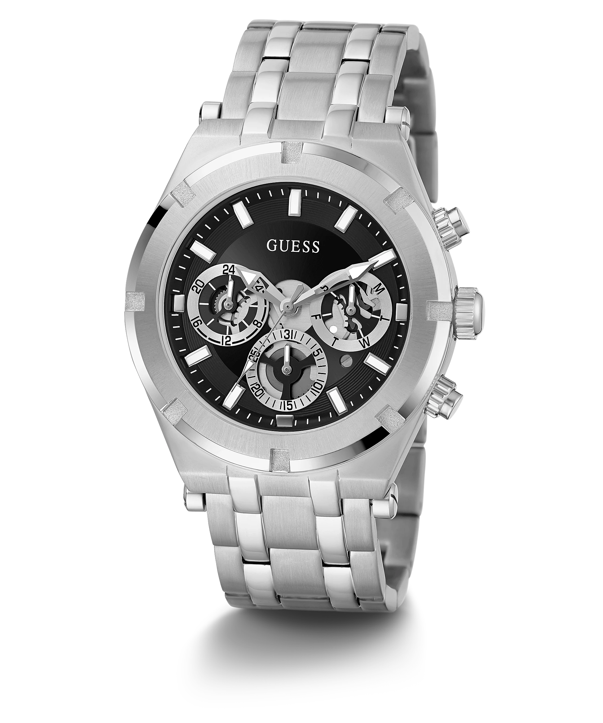 Guess  Silver-Tone Multifunction Watch