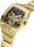 Guess Gold-Tone Exposed Dial Multifunction Watch