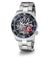 Guess  Silver-Tone and Navy Multifunction Watch
