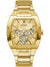 Guess  Gold-Tone Exposed Dial Multifunction Watch