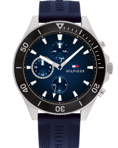 Tommy Hilfiger Multifunction Blue Silicone Men’s Watch – 1791920