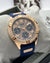 GUESS  Rose Gold-Tone Blue Stain Resistant Silicone Watch U1132G2