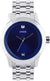 Blue and Silver-Tone Diamond Dress Watch - U11576G2