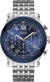 GUESS Silver and Blue Multifunction Watch - U1104G3