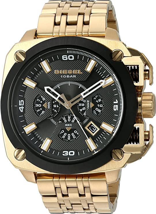 DIESEL Chronograph Gold-Tone Stainless Steel Watch 55mm