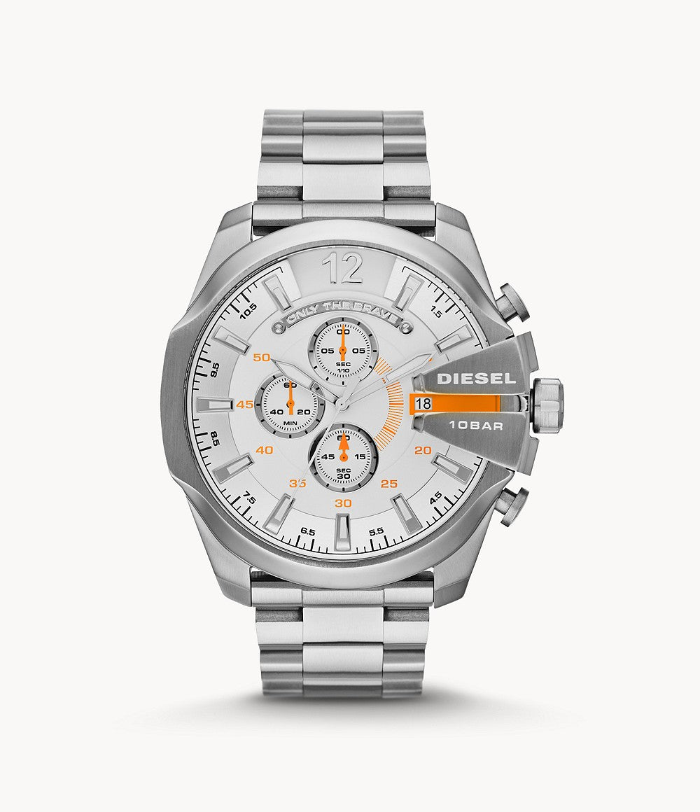 Latest Diesel Men's Mega Chief Chronograph Stainless Steel Watch- DZ4328
