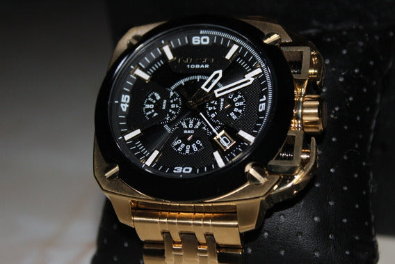 DIESEL Chronograph Gold-Tone Stainless Steel Watch 55mm